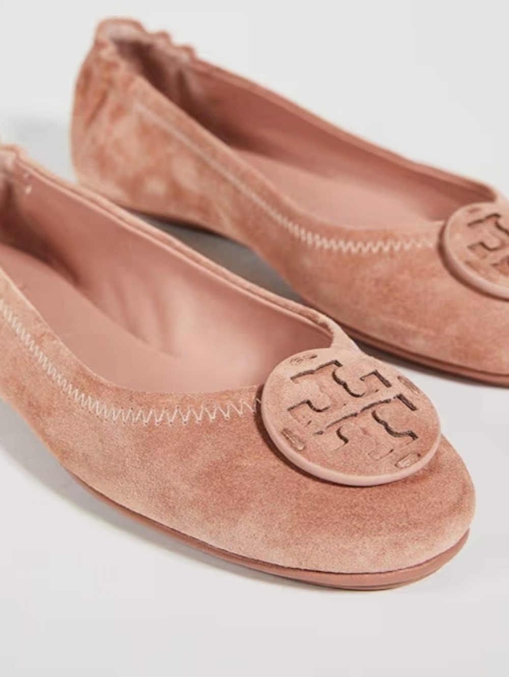 TORY BURCH Suede Minnie Flats - 13M